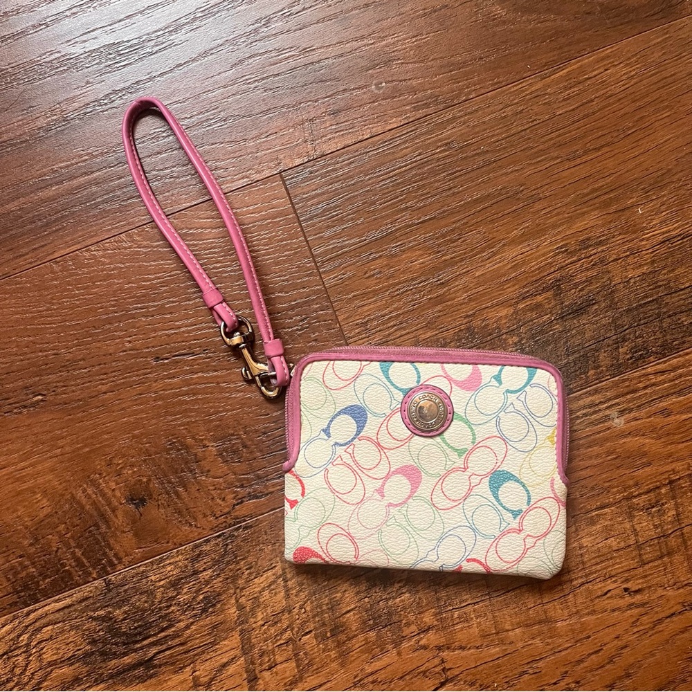 Coach Leather Wristlet